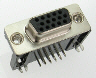 D-SUB 15 Pin High Density Female Right Angle PCB Mount, 12-RHD15F